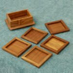 Wood Tray Multi-Functional Serving Tray, Wooden Tray, for Candy Fruit Tea Food(14 * 12 * 2cm) - Image 5