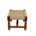 Wooden Handmade Woven Stool - Image 4