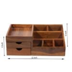 Wooden Table Organizer with Two Drawer - Image 4