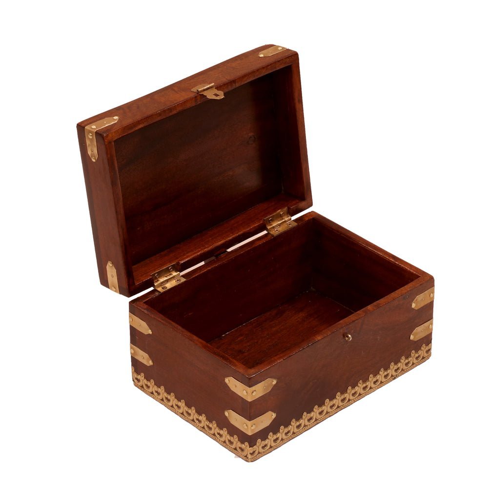 1000462122.jpg Wood Is Good Hand Brass-Filled Box - Image 2
