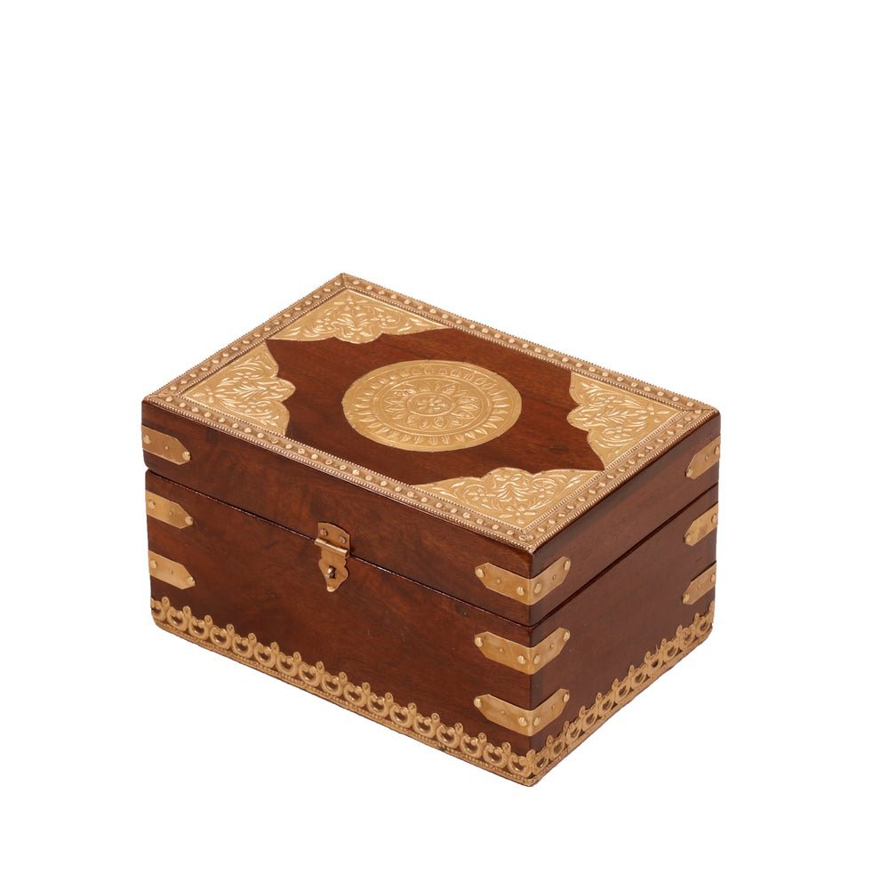 1000462123.jpg Wood Is Good Hand Brass-Filled Box - Image 3