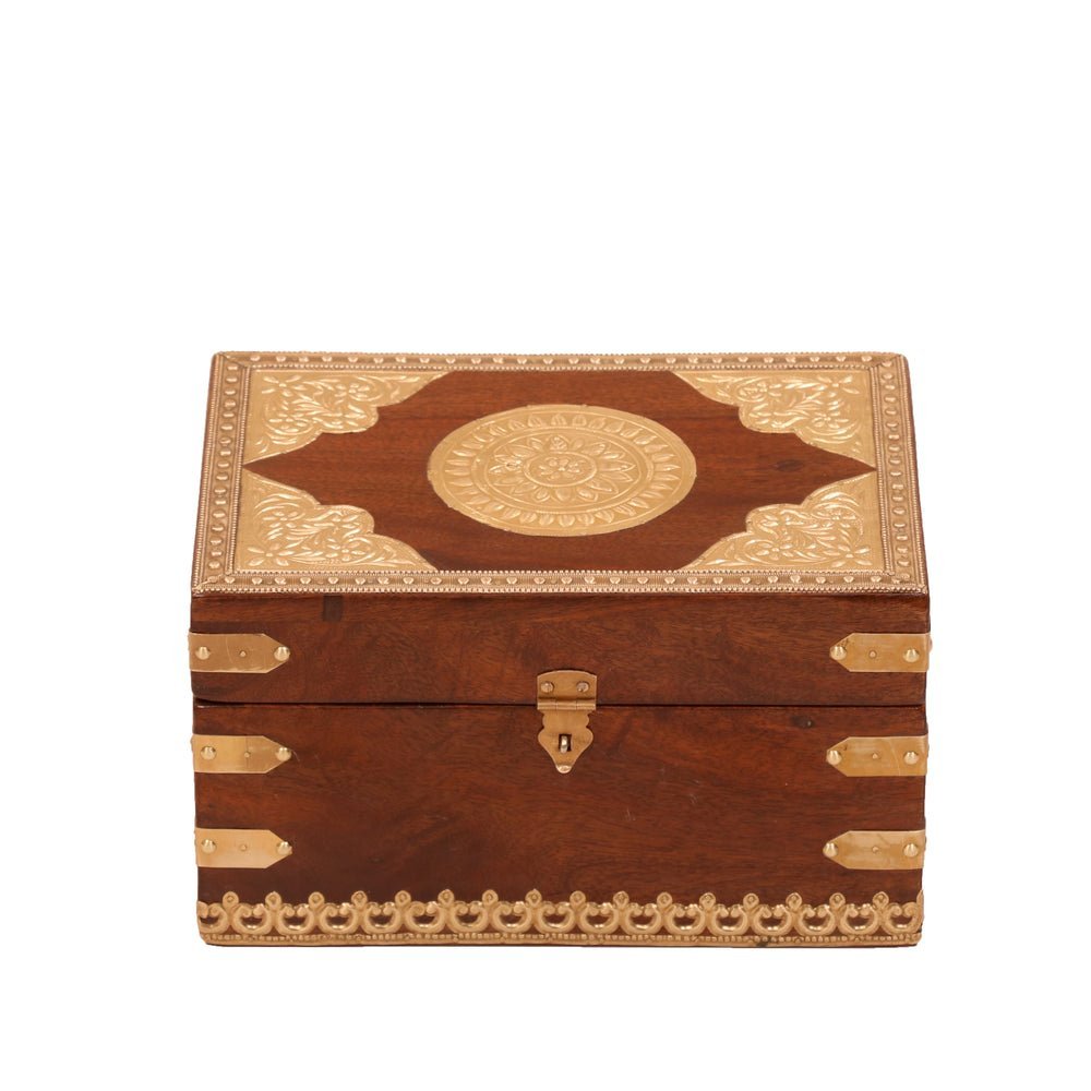 1000462125.jpg Wood Is Good Hand Brass-Filled Box - Image 5