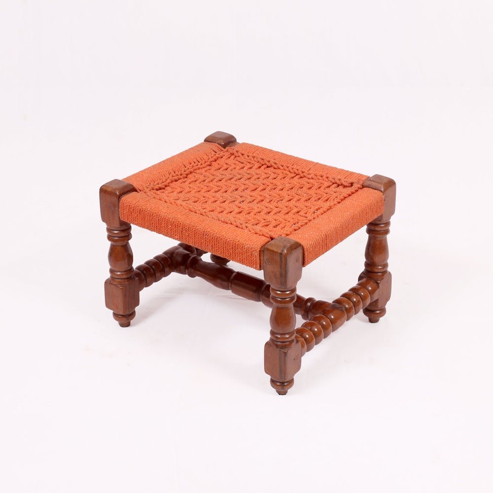 1000462254.jpg Wooden Handmade Woven Stool - Image 3