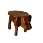 Wooden Elephant Stool, Puja Stool and Planter Stand for Living Room - Image 2