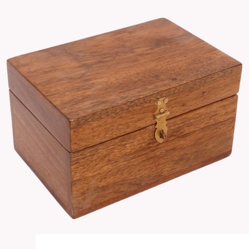 128.jpg Brown Wooden jeweler Box - Image 4
