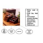 Wooden Table Organizer with Two Drawer - Image 6