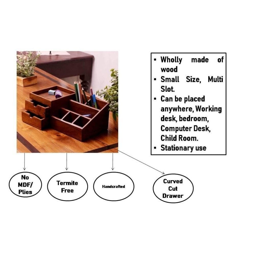 13.jpg Wooden Table Organizer with Two Drawer - Image 6