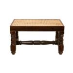 Solid Wooden Intricate Cane Stool