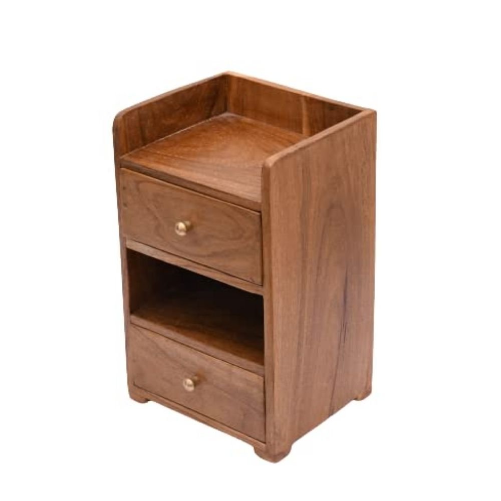 202.jpg Wooden Organizer 2 Drawer and 2 Slot Desk, Office, Pen pecil Stationary Desktop Pen Organiser - Image 2