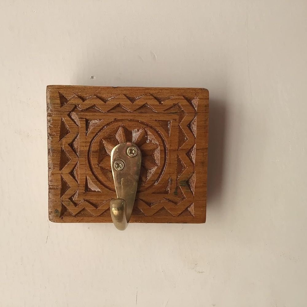 210.jpg Hand Carved Wall Hook - Image 3