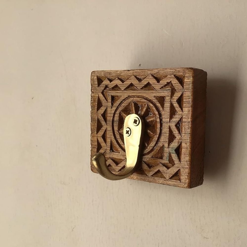 212.jpg Hand Carved Wall Hook - Image 4