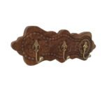 Wooden Hand Carved 3 Hooks - Image 2