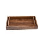 Solid Wood Set of 2 Trays