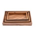 Solid Wood Set of 3 Trays