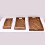 Solid Wood Set of 3 Trays - Image 2