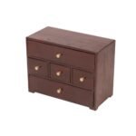 5 Compartments Natural Solid Wood Desk Organizer - Image 2
