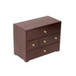 5 Compartments Natural Solid Wood Desk Organizer - Image 3