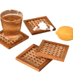 Wood Tray Multi-Functional Serving Tray, Wooden Tray, for Candy Fruit Tea Food(14 * 12 * 2cm) - Image 4