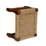 Wooden Handmade Woven Stool - Image 3