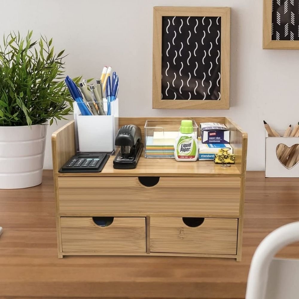 33.jpg Natural Wood Office Table Organizer - Image 1