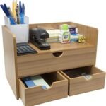 Natural Wood Office Table Organizer - Image 2