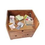 Natural Wood Office Table Organizer - Image 4