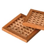 Wood Tray Multi-Functional Serving Tray, Wooden Tray, for Candy Fruit Tea Food(14 * 12 * 2cm) - Image 2