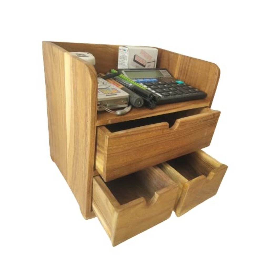 40.jpg Natural Wood Office Table Organizer - Image 3