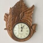 Solid Wooden Ganesh Religious Wall Clock - Image 2