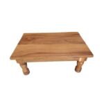 Wooden Spritual Pooja Chowki Stool - Image 5