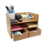 Natural Wood Table Organizer - Image 2