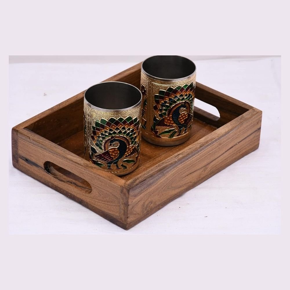 81.jpg Solid Dark Wooden Tray - Image 1