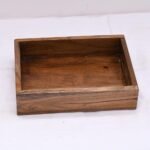 Solid Dark Wooden Tray - Image 2
