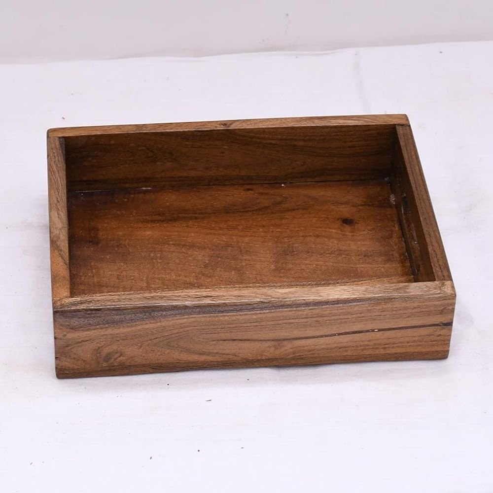 82.jpg Solid Dark Wooden Tray - Image 2