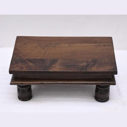 Solid Dark Wood pooja Chowki Stool