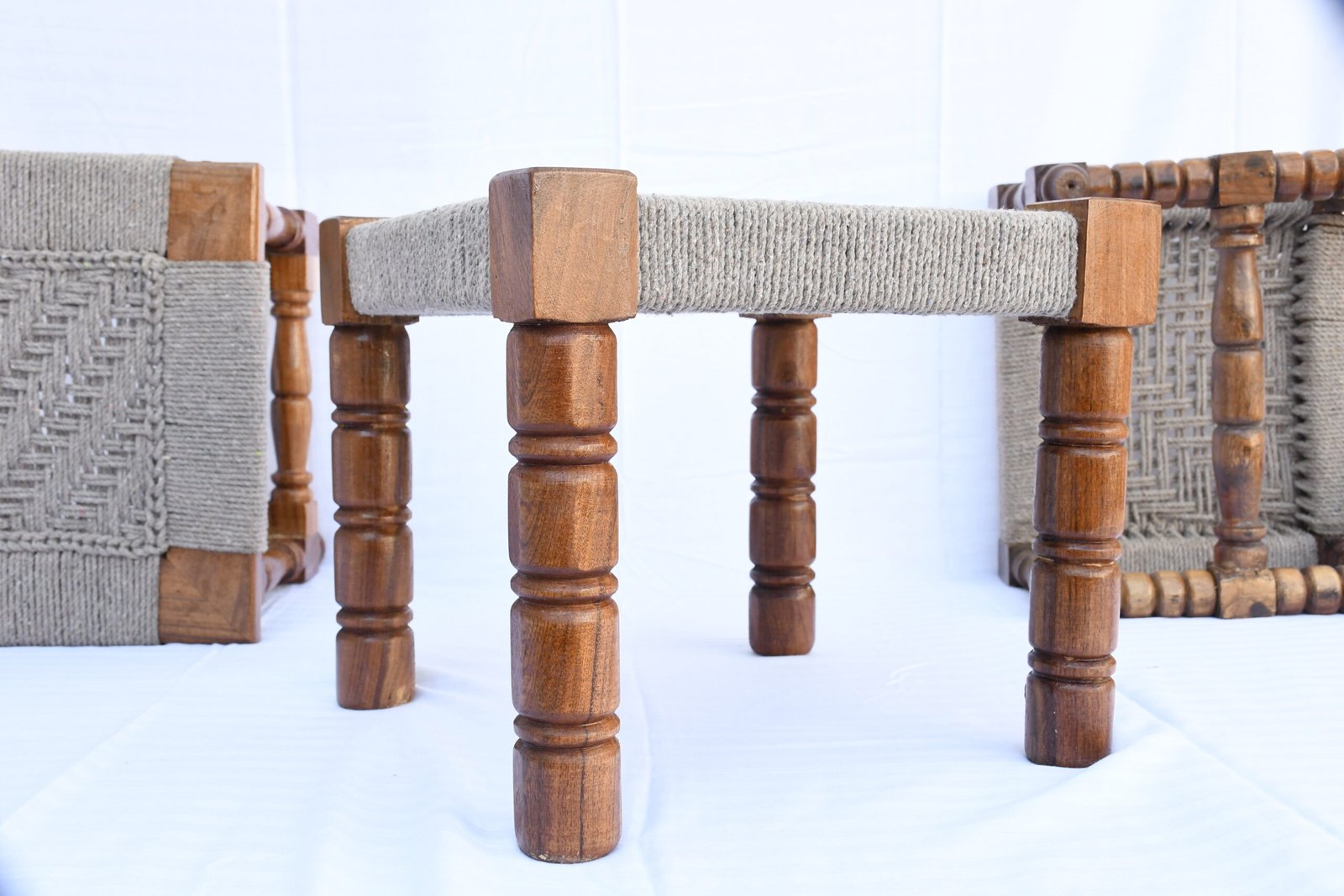 DSC_0922-scaled-1.jpg Wooden Handmade Woven Stool - Image 2