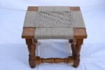 Wooden Handmade Woven Stool - Image 3