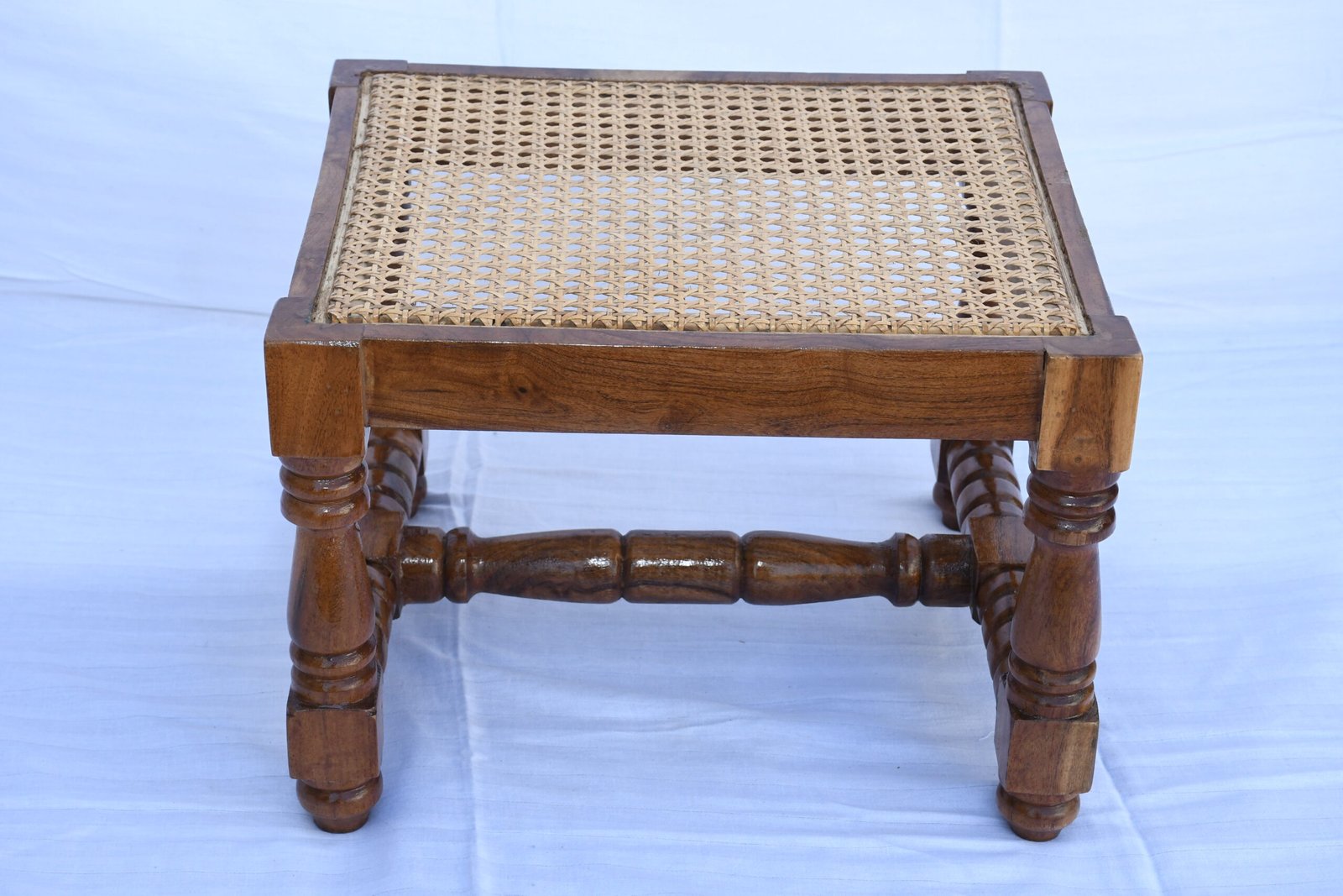 DSC_0982-scaled-1.jpg Wooden Handmade Cane Stool - Image 1