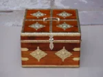 Bourbon Antique Brass Style Wooden Handmade Gift Box Set of 3 - Set of 3 - Image 3