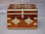 Bourbon Antique Brass Style Wooden Handmade Gift Box Set of 3 - Set of 3 - Image 4